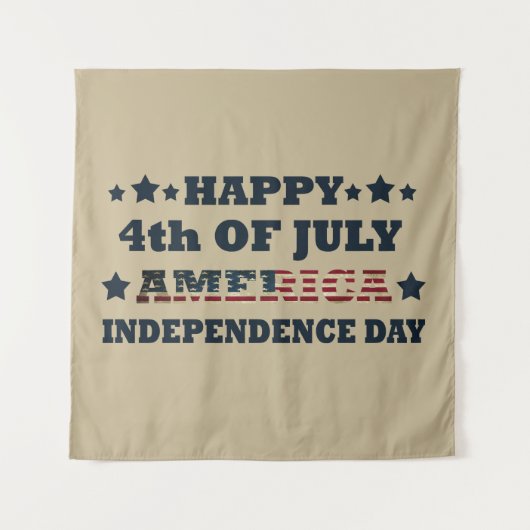 Prettig 4 juli onafhankelijkheidsdag Amerika Wandkleed (Voorkant)