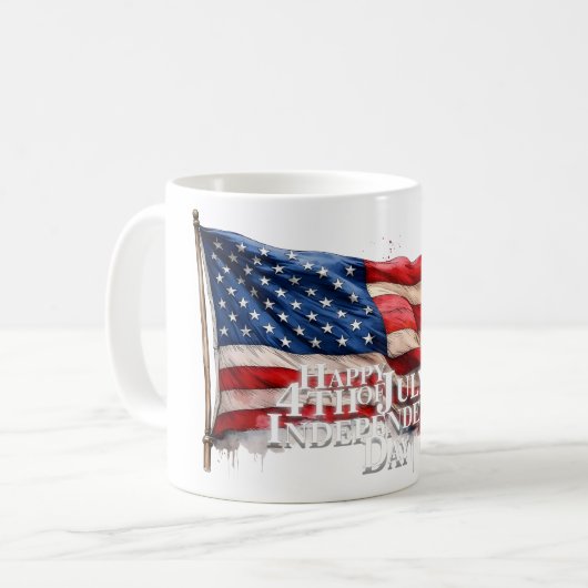 Prettig 4 juli - Onafhankelijkheidsdag Koffiemok (Voorkant links)