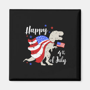 Prettig 4 juli Onafhankelijkheidsdag met T-rex Din Magneet