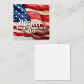 Prettig 4 juli - Onafhankelijkheidsdag Notitiekaartje (Voorkant / Achterkant)