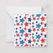 Prettig 4 juli /Onafhankelijkheidsdag Notitiekaartje (Achterkant)