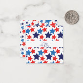 Prettig 4 juli /Onafhankelijkheidsdag Notitiekaartje (Voorkant / Achterkant in situ)