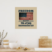 Prettig 4 juli onafhankelijkheidsdag poster (Keuken)