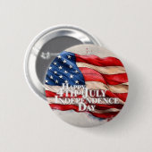 Prettig 4 juli - Onafhankelijkheidsdag Ronde Button 5,7 Cm (Voorkant /achterkant)