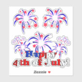 Prettig 4 juli * Onafhankelijkheidsdag Sticker (Vel)