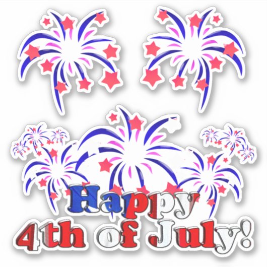Prettig 4 juli * Onafhankelijkheidsdag Sticker (Voorkant)