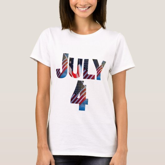 PRETTIG 4 JULI ONAFHANKELIJKHEIDSDAG T-SHIRT (Voorkant)