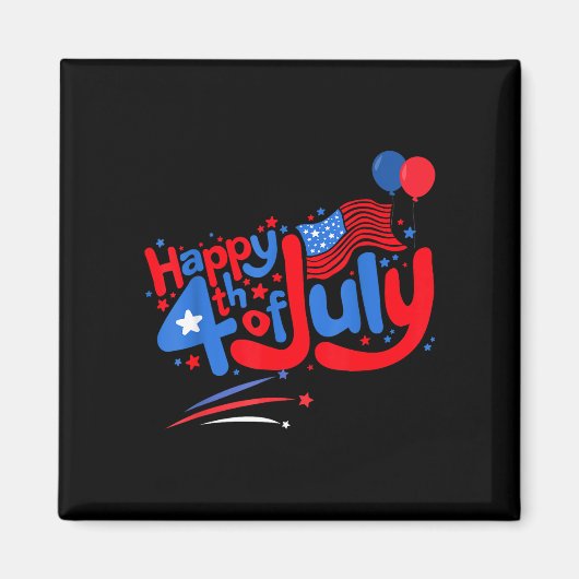Prettig 4 juli onafhankelijkheidsdag usa 4 juli magneet (Voorkant)