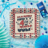 Prettig 4 juli papieren bordje (Feest)