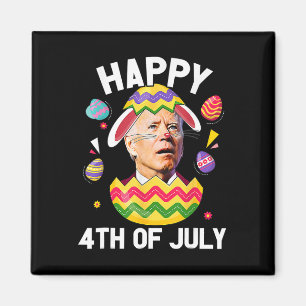 Prettig 4 juli Pasen Grappig Konijn Verward Joe Magneet