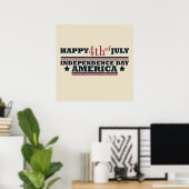 Prettig 4 juli poster (Thuiskantoor)
