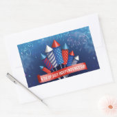 Prettig 4 juli   rechthoekige sticker (Envelop)