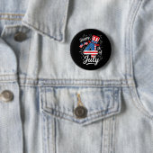 Prettig 4 juli ronde button 5,7 cm (In situ)