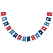 Prettig 4 juli Rood Wit Blauw Letter Vlaggetjes (Alle)