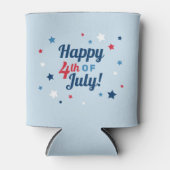 Prettig 4 juli Rood Wit en Blauw Patriottisch Blikjeskoeler (Voorkant)