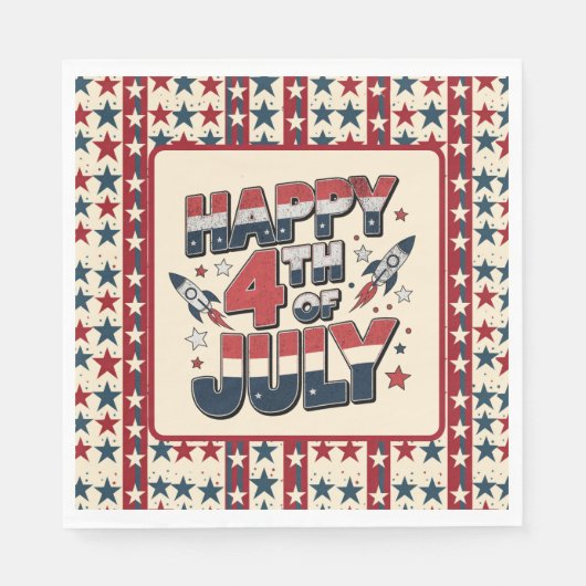 Prettig 4 juli servet (Voorkant)