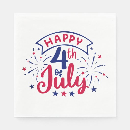 Prettig 4 juli. servet (Voorkant)