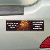 PRETTIG 4 JULI, VIER AMERIKA bumpersticker (Op auto)