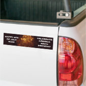 PRETTIG 4 JULI, VIER AMERIKA bumpersticker (Op Truck)