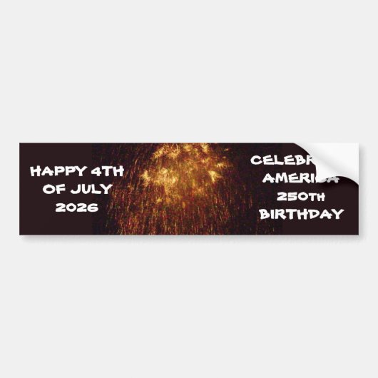 PRETTIG 4 JULI, VIER AMERIKA bumpersticker (Voorkant)