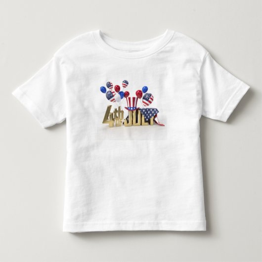 Prettig 4 juli VS Kinder Shirts (Voorkant)