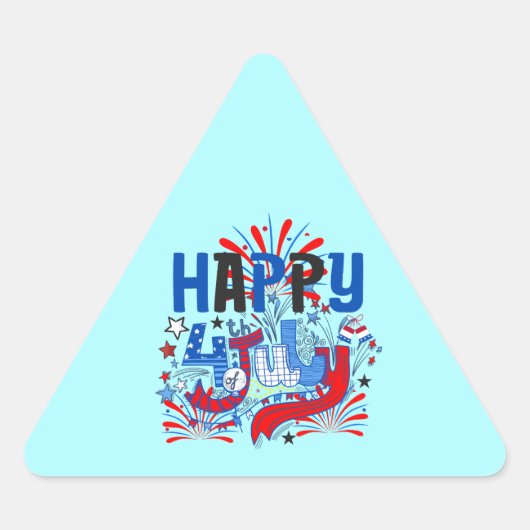 Prettig 4 juli Vuurwerk NL-63261 Sticker (Voorkant)