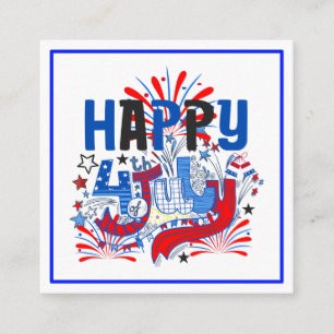 Prettig 4 juli Vuurwerk USA-63261 Informatiekaartje