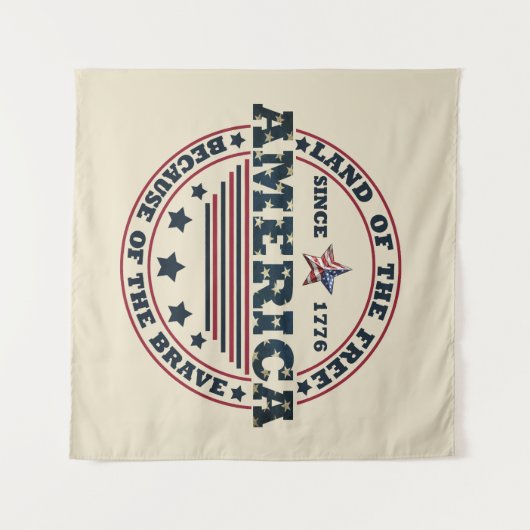 Prettig 4 juli wandkleed (Voorkant (horizontaal))