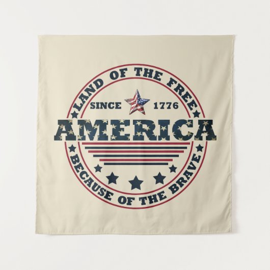 Prettig 4 juli wandkleed (Voorkant)