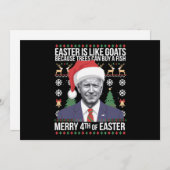 Prettig 4de Pasen Grappige Biden Hulpeloos Kerstfe Feestdagenkaart (Voorkant / Achterkant)