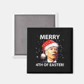 Prettig 4de Pasen Leuk Joe Biden Kerstmis Lelijk  Magneet (Voorkant / Achterkant)
