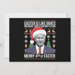 Prettig 4e Pasen Funny Biden Lelijk Kerstfeest Feestdagenkaart