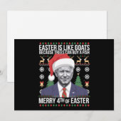 Prettig 4e Pasen Grappige Biden Hulpje Kerstmis Feestdagenkaart (Voorkant / Achterkant)