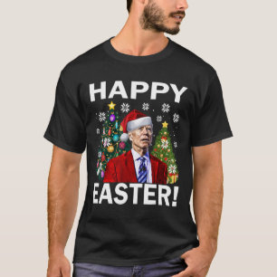 Prettig 4e Pasen Grappige Joe Biden Kerstmis Lelij T-shirt