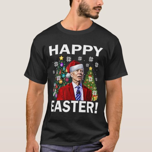 Prettig 4e Pasen Grappige Joe Biden Kerstmis Lelij T-shirt (Voorkant)