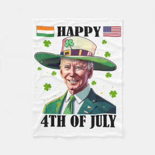 Prettig 4e Pasen Grappige Joe Biden St Patricks Da Fleece Deken