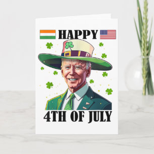 Prettig 4e Pasen Grappige Joe Biden St Patricks Da Kaart