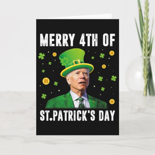 Prettig 4e St. Patrick-dag Verward Grappig Joe Bi Kaart (Voorkant)