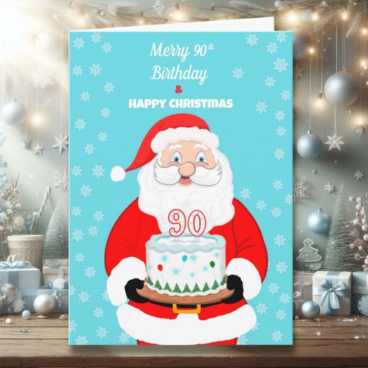 Prettig 90e verjaardags Kerstfeest Sinterklaas  Kaart