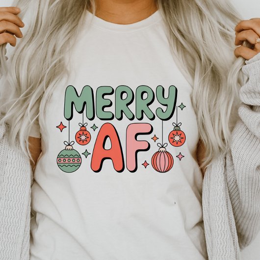 Prettig AF Schattig Grappig Kerstmis T-shirt