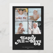 Prettig Alle Dagen Vier Foto Feestdagenkaart (Voorkant / Achterkant)