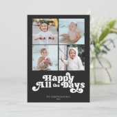 Prettig Alle Dagen Vier Foto Feestdagenkaart (Staand voorkant)
