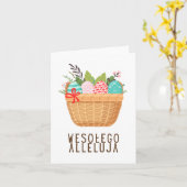 Prettig Alleluja, Pools Gelukkig Pasen Kaart (Gele Bloem)