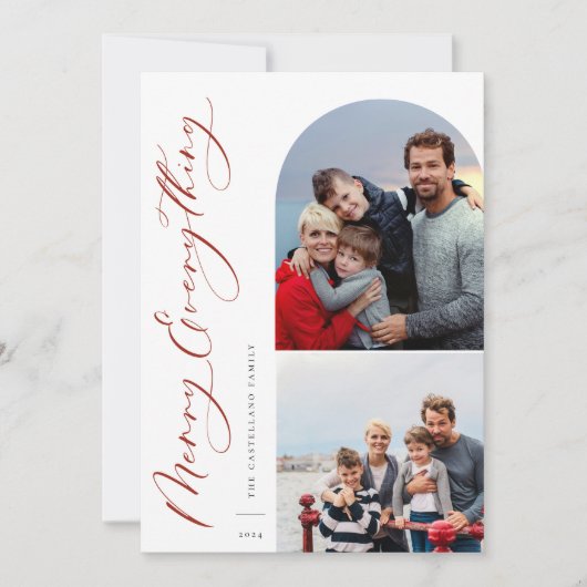 Prettig Alles 2 Foto Familie Feestdagenkaart (Voorkant)