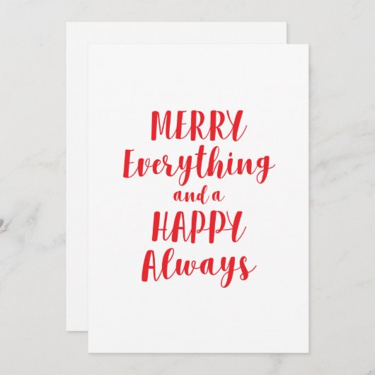 Prettig alles en gelukkig altijd feestdagenkaart (Voorkant / Achterkant)