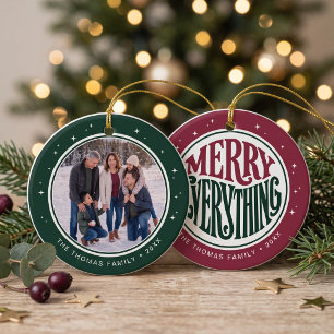 Prettig Alles Familie Foto Keramisch Ornament
