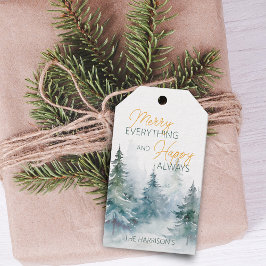 Prettig Alles Gelukkig Altijd Winterbomen Cadeaulabel