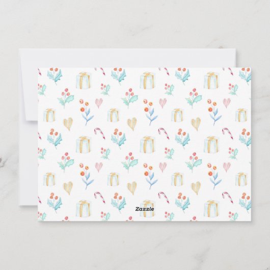 Prettig Alles Goud Script 3 Foto Kerstmis Feestdagenkaart (Achterkant)