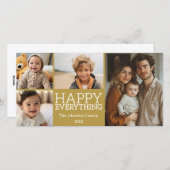 Prettig Alles met 4 foto collage - Goud Feestdagenkaart (Voorkant / Achterkant)