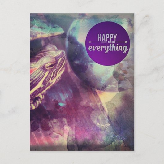 Prettig Alles, Murtle de Schildpad Geluk Feestdagenkaart (Voorkant)